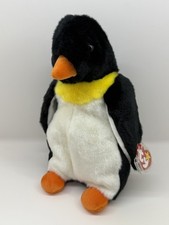 Ty Beanie Buddy Waddle Penguin 10" Plush Toy Retired MWMT Fast Shipping