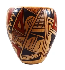 Minature Hopi Pottery Signed Austin Komalestewa Hopi-Tewa Jr