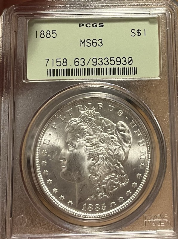 1885 OGH PCGS MS63 Morgan Silver Dollar