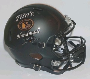 Tito’s Vodka Replica Riddell Helmet Full Size Black Display Promo Bar Austin ATX