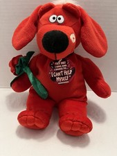 Dandee Valentines Red Dog Animated Plush I Cant  t Help Myself Stuffed Rose Works