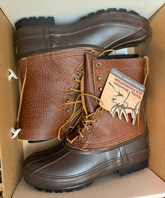 RARE Schnee's Hunter II Bison Leather Boots Men's 11 Pac Boot 10'' USA NIB RMEF