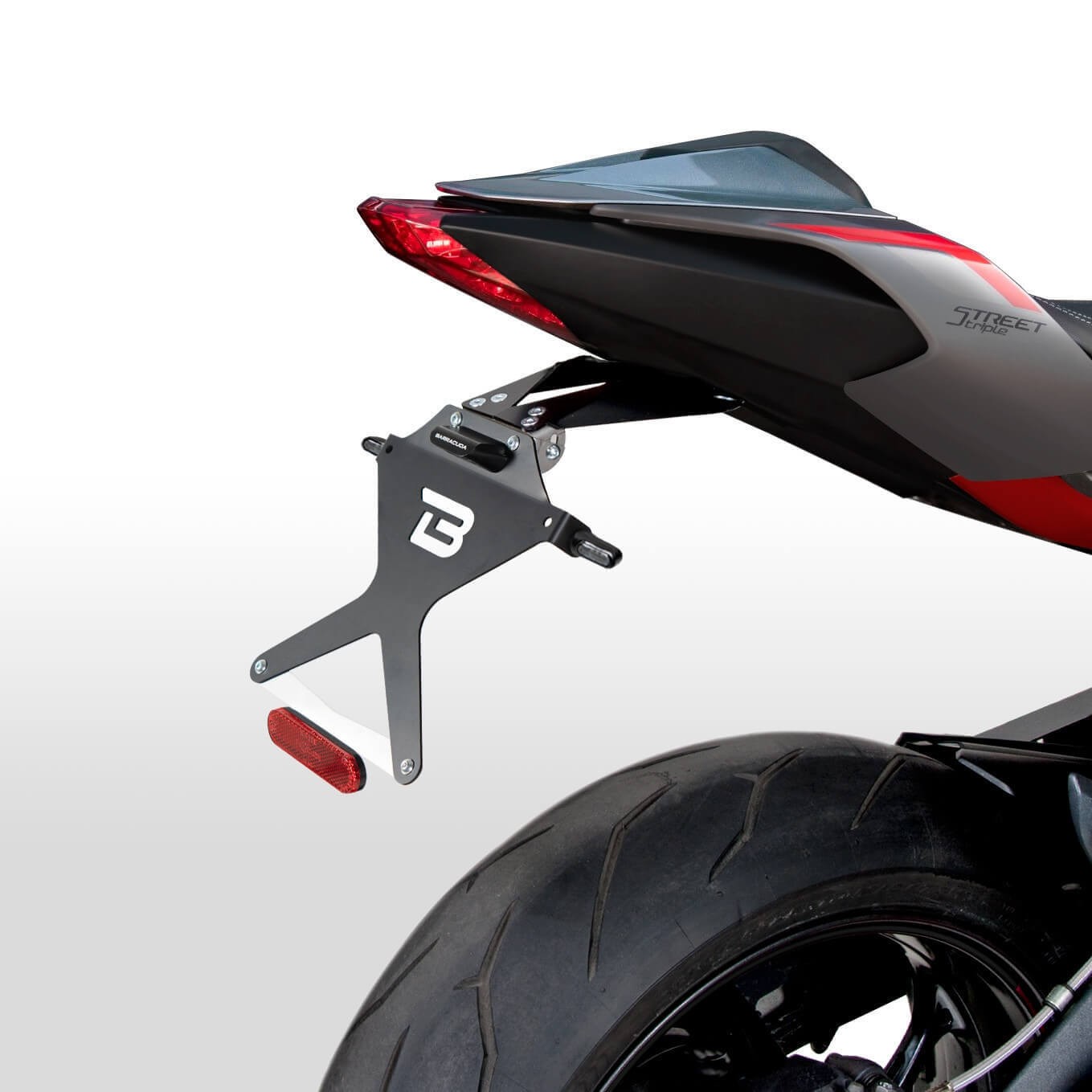 Support de plaque inclinable Barracuda pour Triumph Street Triple 675 et R 2013-2017