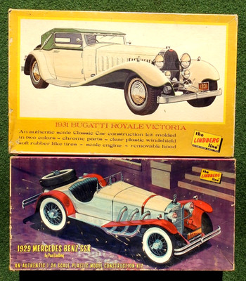 Lindberg Line 1931 BUGATTI ROYALE VICTORIA & 1929 Mercedes Benz SSK Model Cars