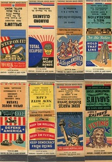 103 WORLD WAR II ERA PATRIOTIC FRONT STRIKE MATCHCOVERS PATRIOTIC