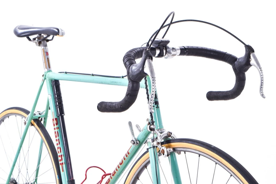 Bicicleta de Carretera USADA 1970 Bianchi Campione d'Italia 57 cm Acero Nuovo Record Celeste Foto 3 de 4