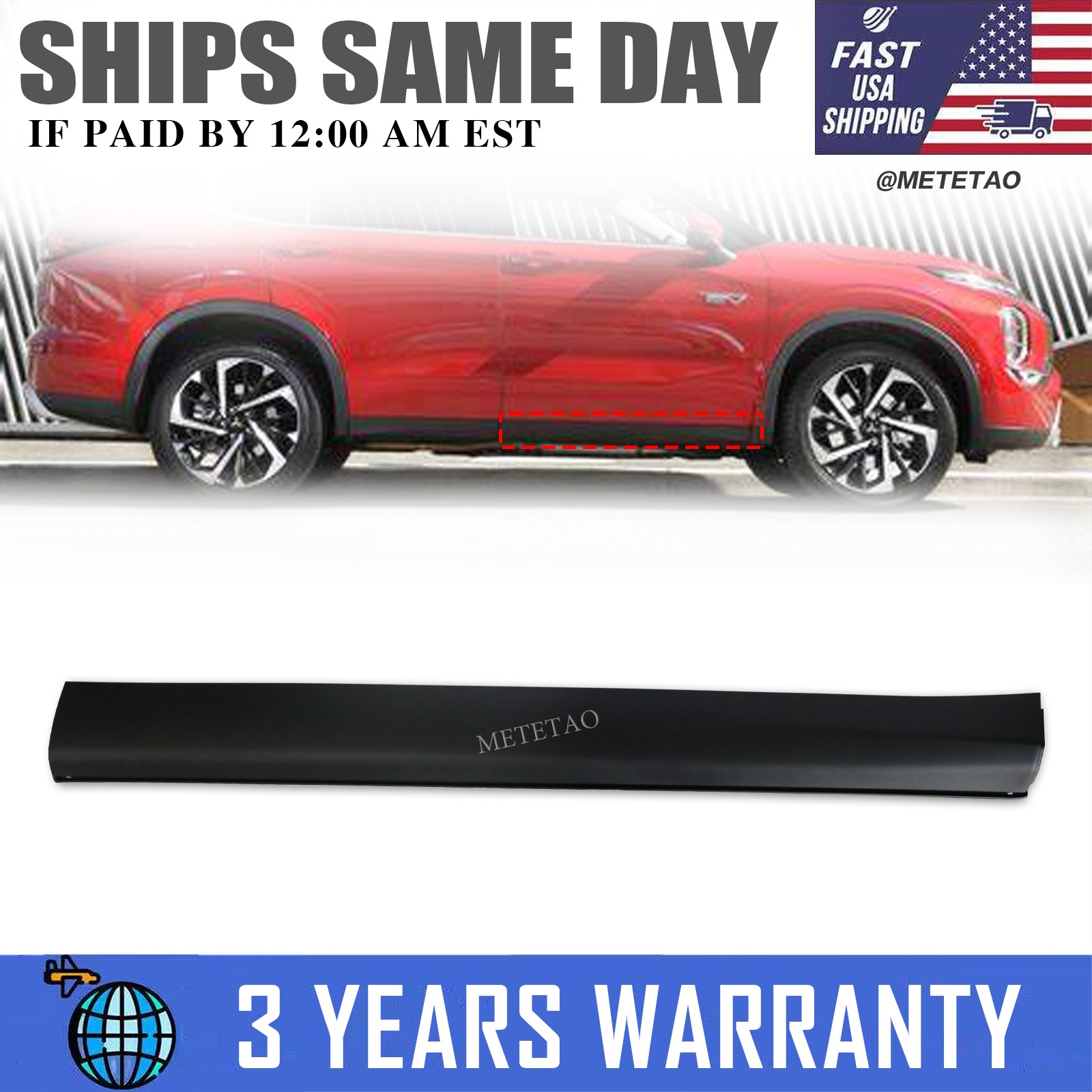 5727A556 Right Front Door Trim Lower Molding For 2022-2024 Mitsubishi Outlander