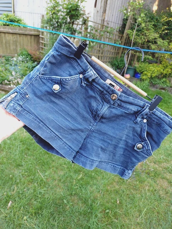 River Island Cotton Shorts UK 16 Vintage From 2008 Time Y2k - Image 2 of 4