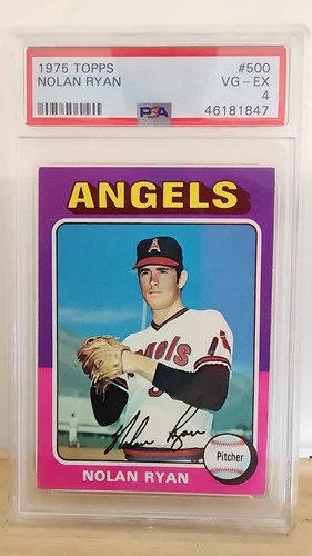 1975 Topps - Nolan Ryan #500 Graded PSA 4