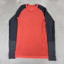 Lululemon Run Swiftly Tech Shirt Womens S Orange Preowned Thumbholes Activewear