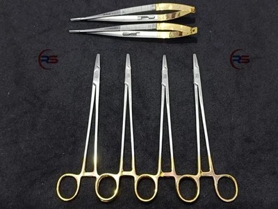 Lot of 6 PCS Hu-Friedy & V.Mueller Mayo-Hegar & Castroviejo needle holder