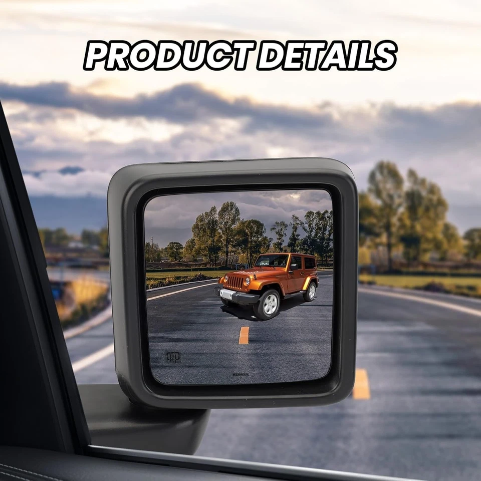 Power Heated Rear View Mirror Passenger For Jeep Wrangler 18-24 &Gladiator 20-24 Foto 4 de 4