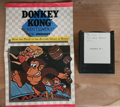  Donkey Kong by Nintendo - Atarisoft (Commodore 64, 1983) Cartridge & Manual