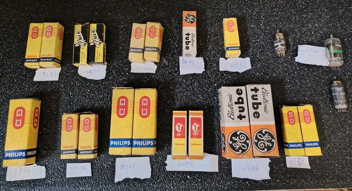 Paire De Tubes NOS Philips DCG4/1000S - 866a, Edison Base, Made In Italy, Années 50