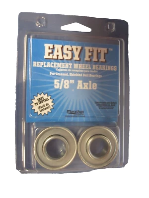 MARATHON INDUSTRIES Easy Fit Replacement Wheel Bearings Fits 5/8" Axle Package of 2 #60001 NEW