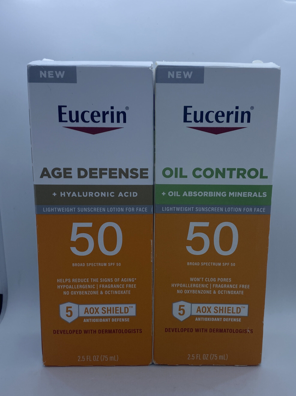 Eucerin Age Defense SPF 50 Face Sunscreen Lotion + Oil Control