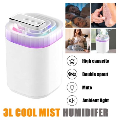 Ultrasonic Humidifiers For Bedroom Large Room Office Cool Mist Air