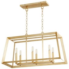 Cyan Design Hyperion 6 Light Island, Aged Sil...