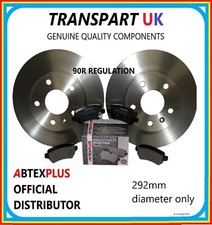 For Vauxhall Zafira Tourer Rear Brake Discs and Pads 2011-2016 Check 292mm