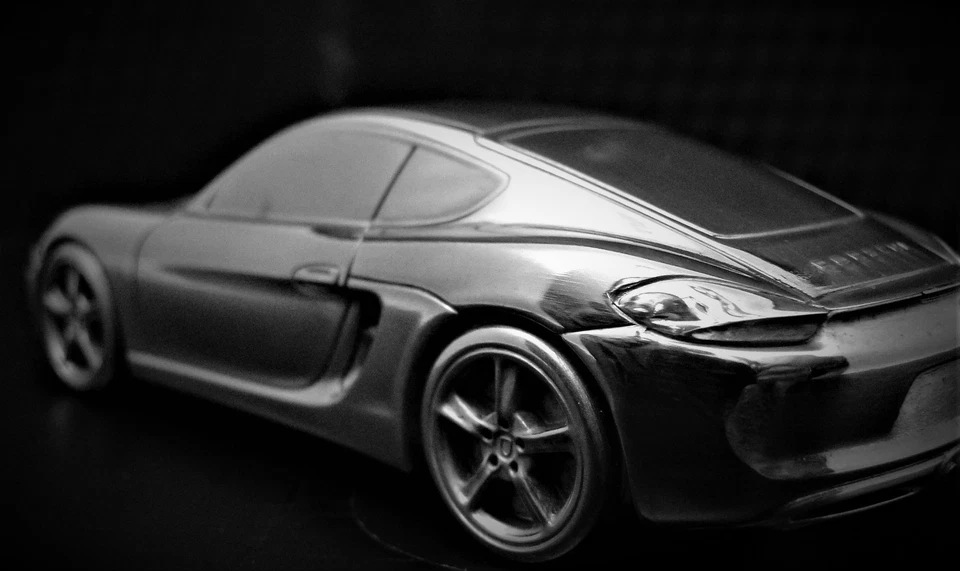 Porsche Cayman S carro de corrida 1:43 Le Mans 18 personalizado metal pesado 12 carrossel SLV 24 - Imagem 3 de 4