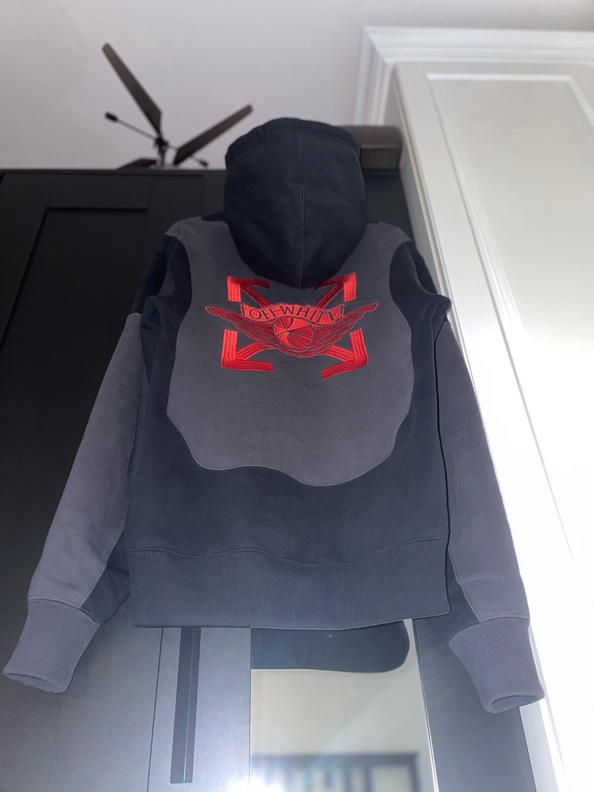 OFF WHITE X NIKE Felpa con cappuccio bianca X Jordan