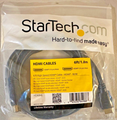 StarTech 6' High Speed HDMI Cable, 30 AWG #HDMM6