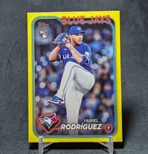 Yariel Rodriguez Yellow Rookie RC 2024 Topps Update Series Card #US317 Blue Jays