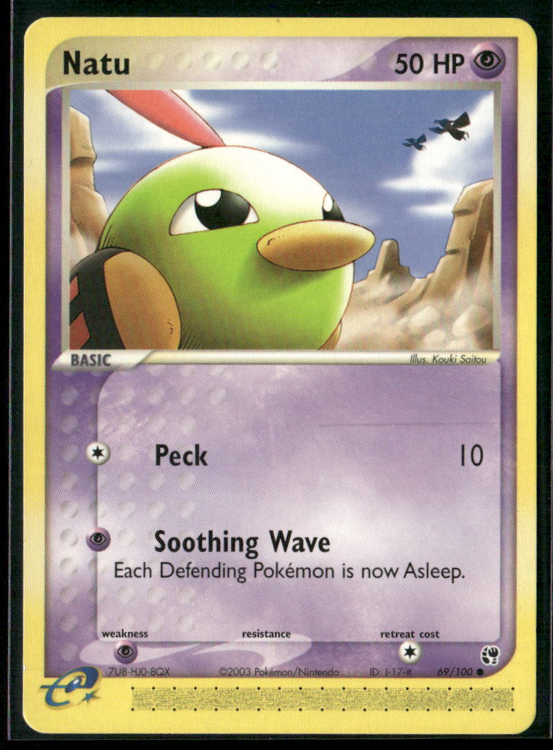 Pokémon Sandstorm #69/100 Natu Common, Near Mint or Better