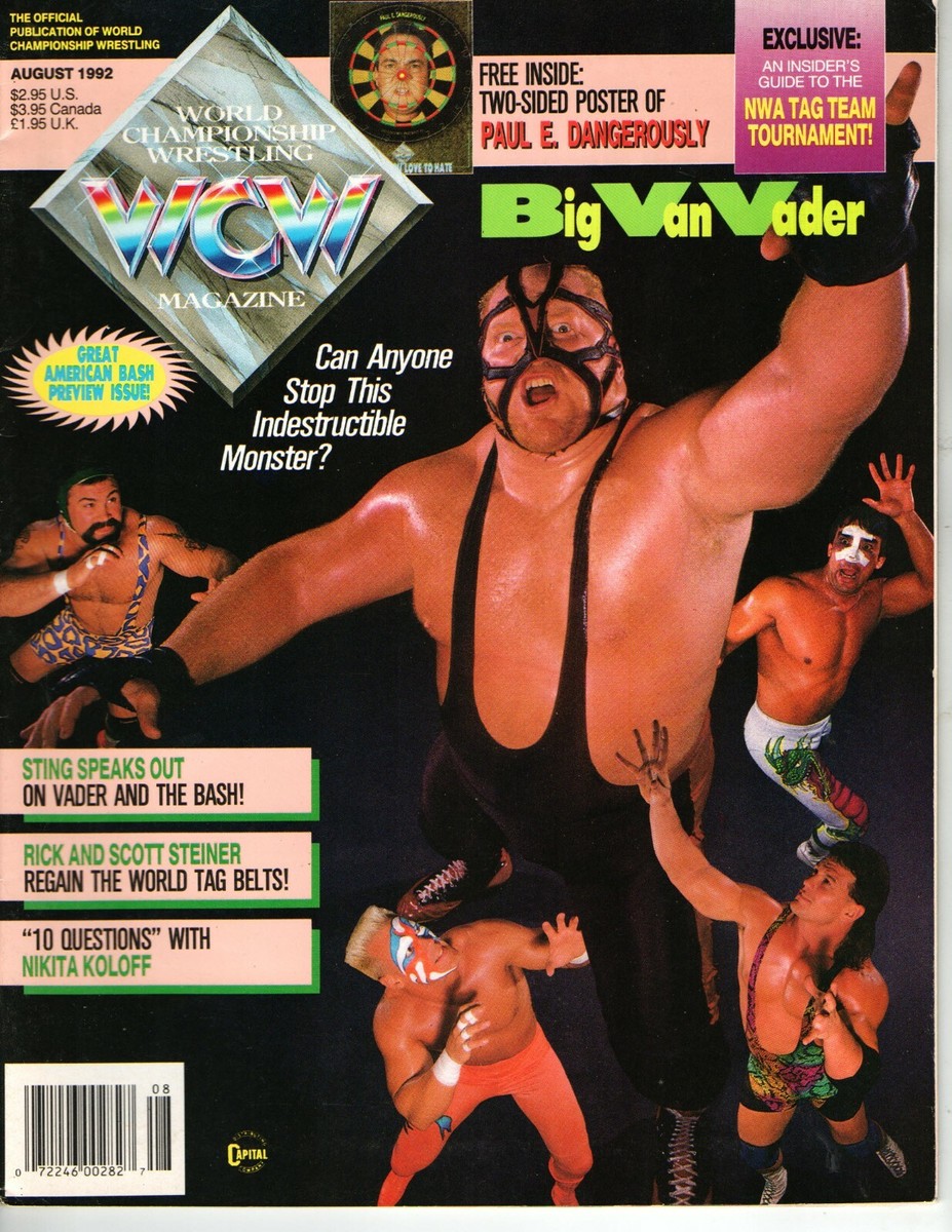WCW WORLD CHAMPIONSHIP WRESTLING MAGAZINE AUGUST 1992 RICK SCOTT