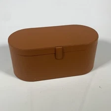 DYSON Airwrap Styler Leather Large Storage Hard Box Brown Traveling Case