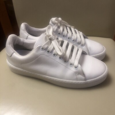 Burberry White Leather Trainers Low Top Sneakers Ladies Size EU 38  Genuine UK
