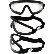 New Birdz Wing Skydiving Freefall Parachuting Shatterproof Clear Goggles & Pouch