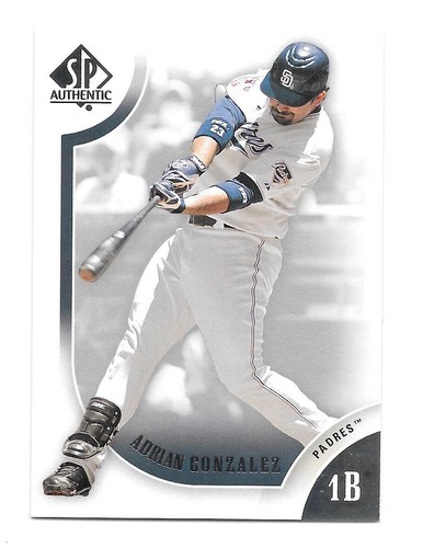 Adrian Gonzalez #74 2009 SP Authentic card