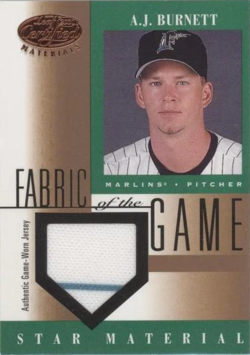 2001 Leaf Certified Materials - A. J. Burnett #FG-84
