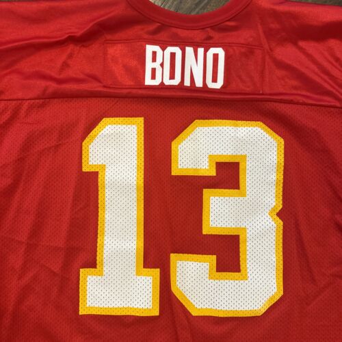 Kansas City Chiefs Jersey XL Steve Bono Wilson 50 Mens Red Vintage - Picture 6 of 7
