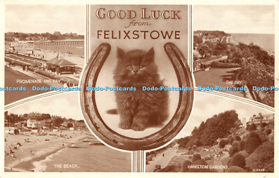 R302737 Viel Glück von Felixstowe Promenade und Bucht The Beach Hamilton Gardens V