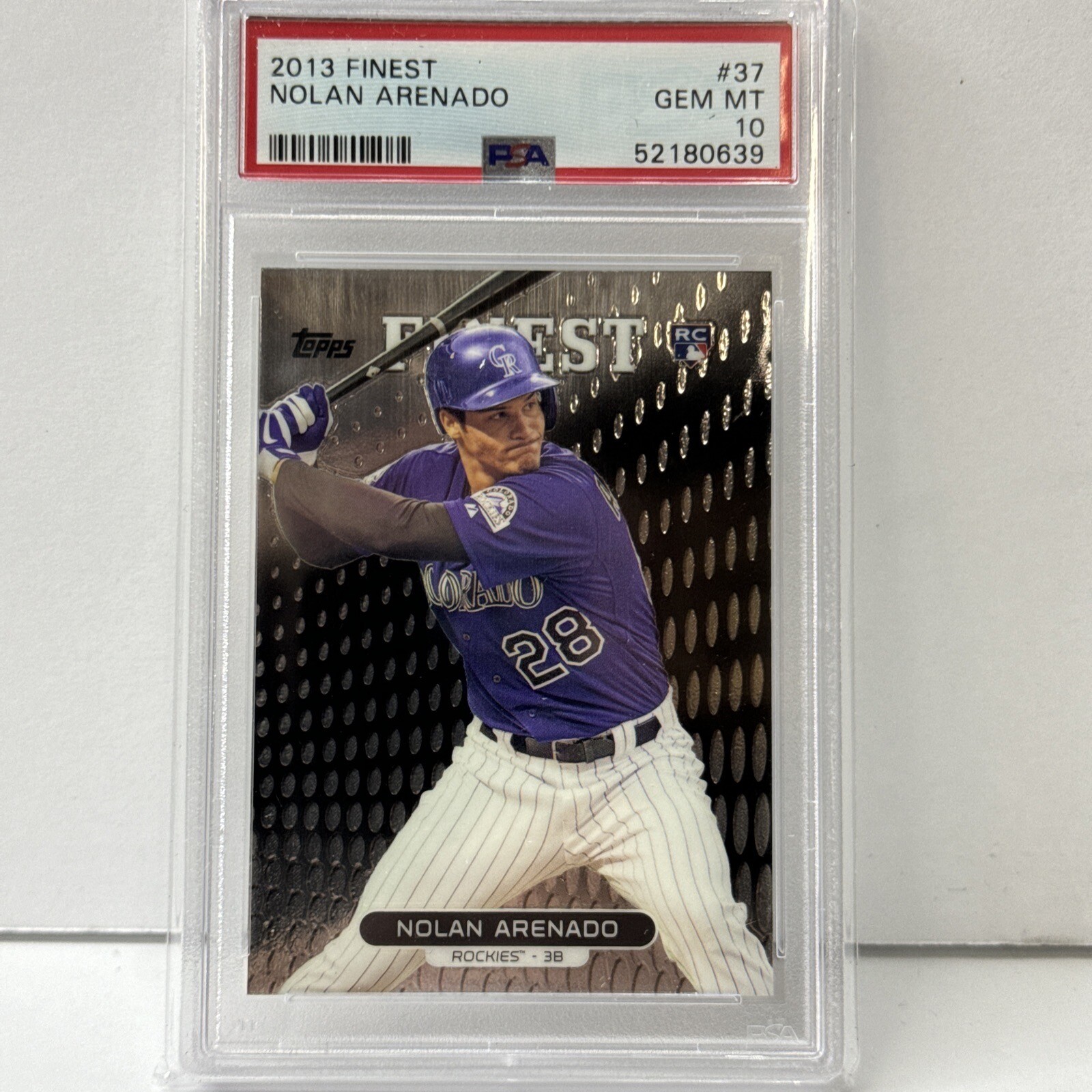 2013 TOPPS FINEST #37 NOLAN ARENADO ROOKIE RC PSA GEM MINT 10