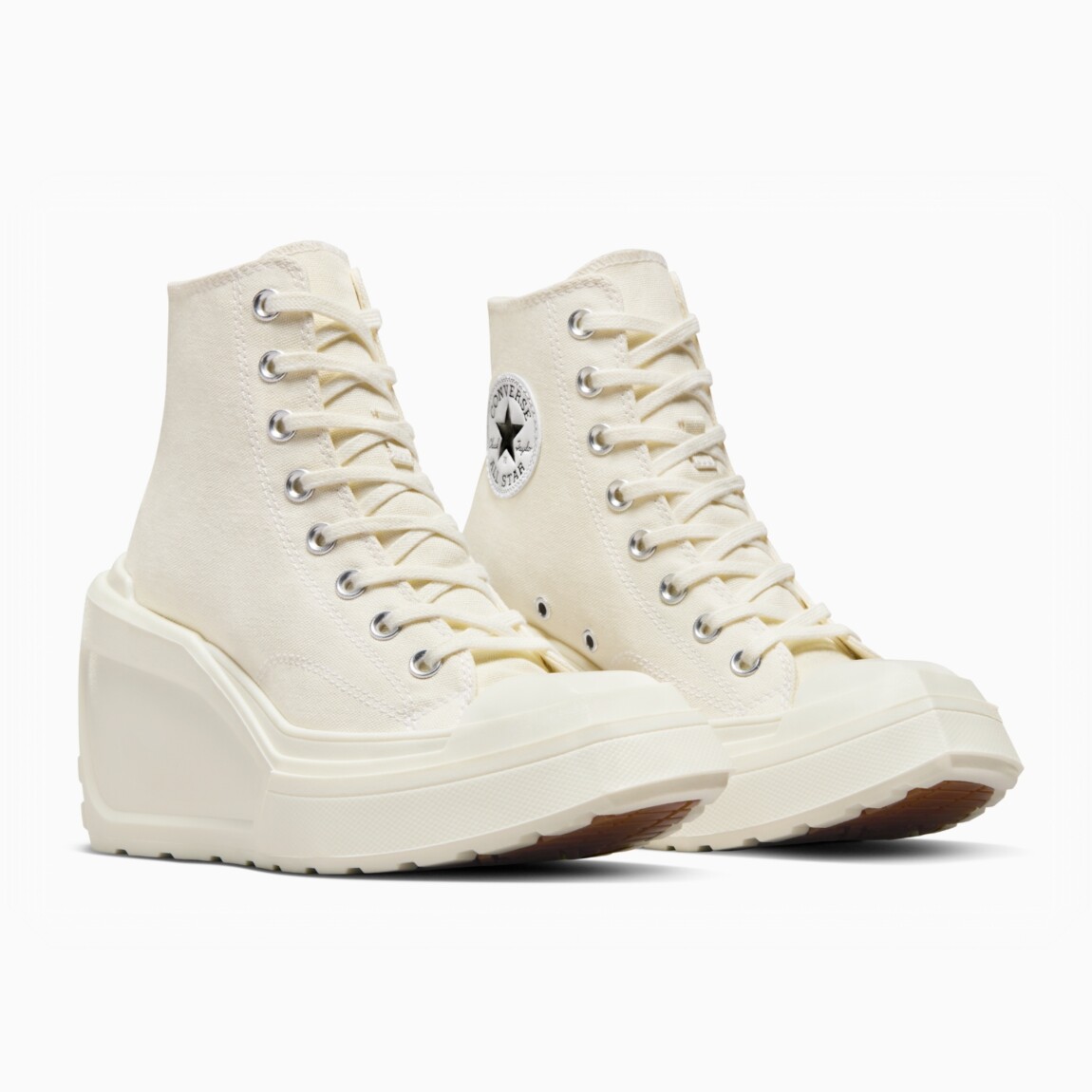 New Womens CONVERSE CHUCK 70 DE LUXE WEDGE A06479C EGRET W5