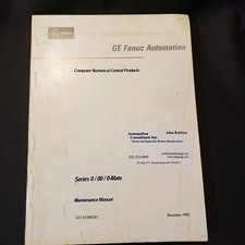 Fanuc 0 Model C and D Maintenance Manual