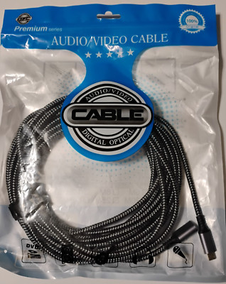 Audio Video Cable Digital Optical Micro USB Extension 20 ft Security Camera New
