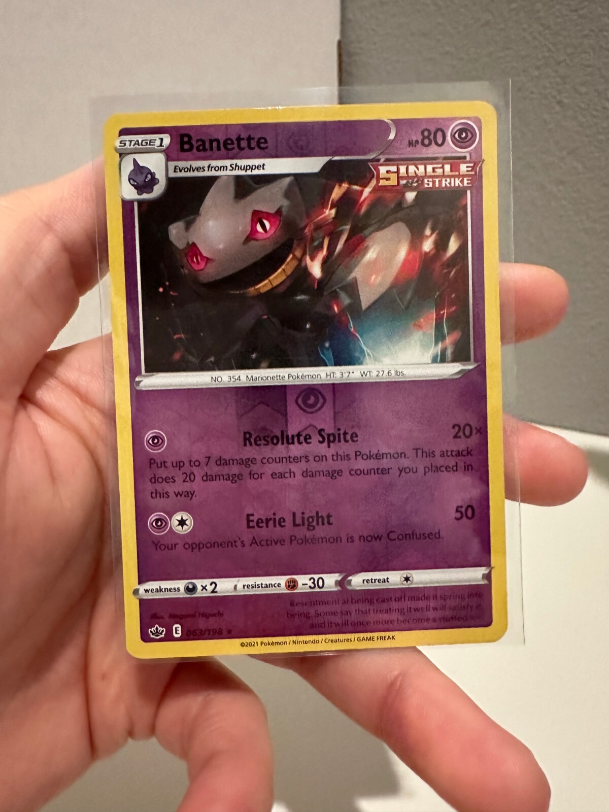 1x Pokemon - Banette - 063/198 - Reverse Holo Rare - Pokemon NM 1215#66-67
