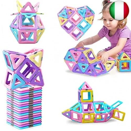 38 Pezzi Costruzioni Magnetiche per Bambini 3 4 5 6 7 8 Anni Giochi Bambina  3 4