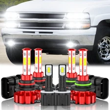 Fit Chevy Silverado 1999-2002 Tahoe 2000-2006 6X LED Headlights Lights Bulbs Kit