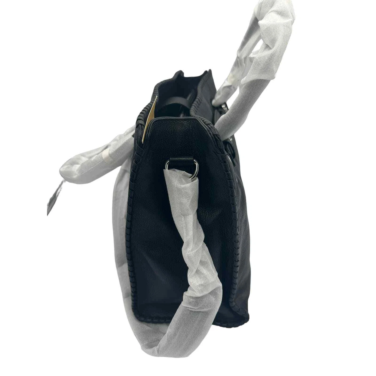 Borsa Hamilton East West Nuova con etichette * Michael Michael Kors ""MK"" frustata Pelle nera