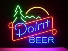 Point Beer Pine Tree 20"x16" Neon Sign Light Lamp Bar Open Wall Decor Display