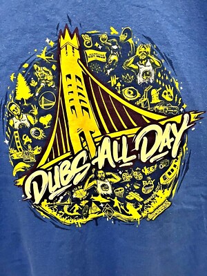2021 Golden State Warriors Adobe Shirt “Dubs All Day” Fan Night XL Yee  Graffiti