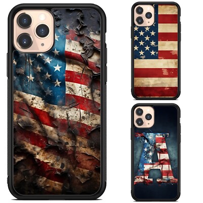 Phone Cases For iPhone 12 13 14 15 Plus Pro Max red white american flag us  | eBay