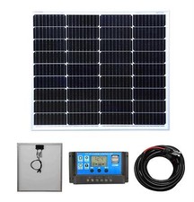 80w Mono Solar Panel Battery Charging Kit Charger Controller Boat Caravan HomeK1