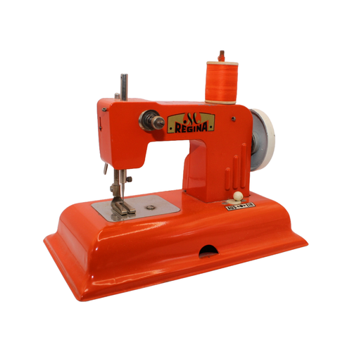 Rare Regina Child's Sewing Machine from the 1940s/50s - Vibrant Orange - Vintage - Picture 3 of 11