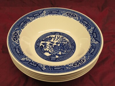 vintage Blue Willow Ware ROYAL CHINA Large Serving Salad